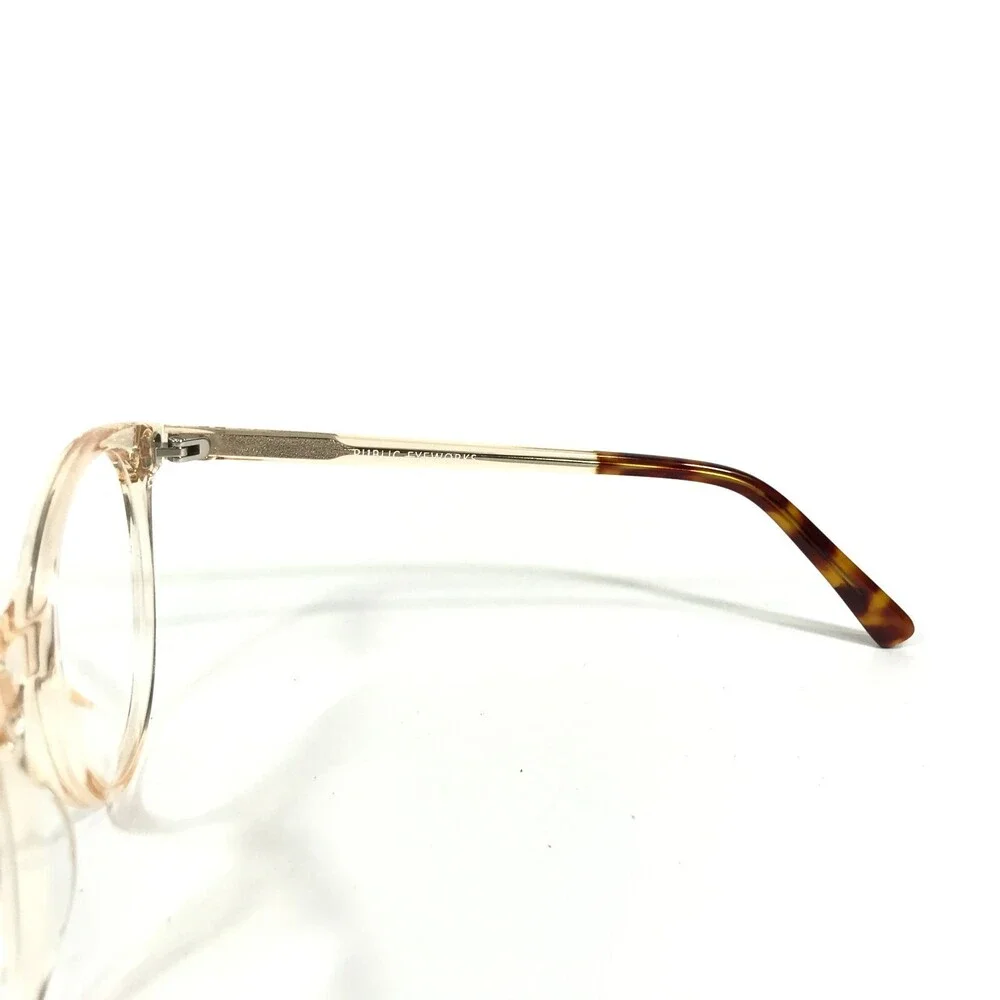 Public Eyeworks Eyeglasses Frames AYLA C3 Pink Clear Round Full Rim 49-19-140